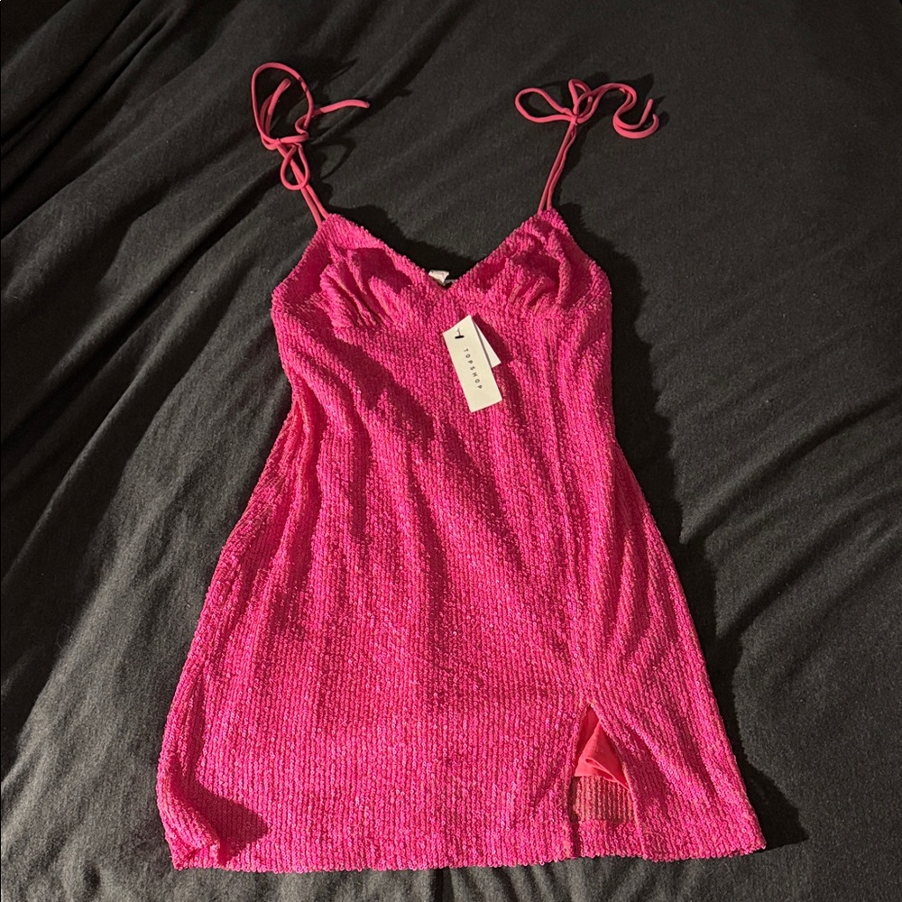 Topshop Pink Mini Dress NWT size 8
